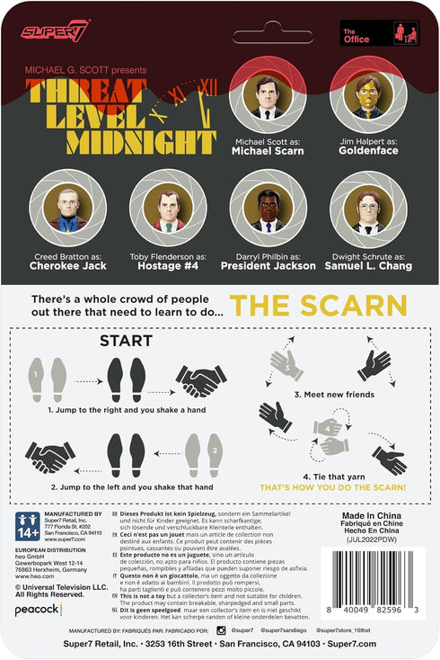 Super7 The Office Threat Level Midnight Michael Scott as Michael Scarn - 3.75" The Office Action Figure with Accessory Classic TV Show Collectible...